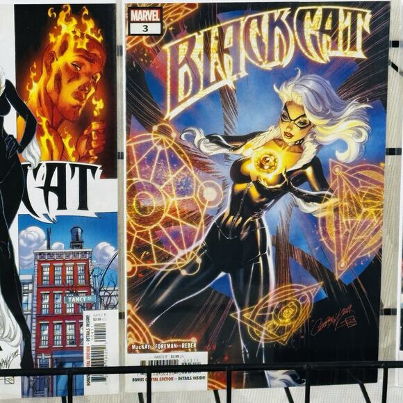 Black Cat 1 3-5 12 Skan Variant Lot Iron Cat Armor 2020 J Scott Campbell Cover - Picture 3 of 6